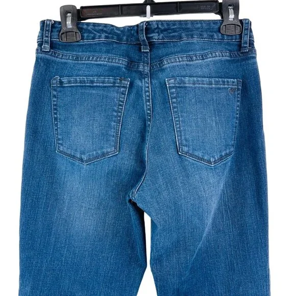 William Rast Blue Mid-Rise Crop Boot Jeans Juniors Size 28 Stretch - Picture 3 of 14